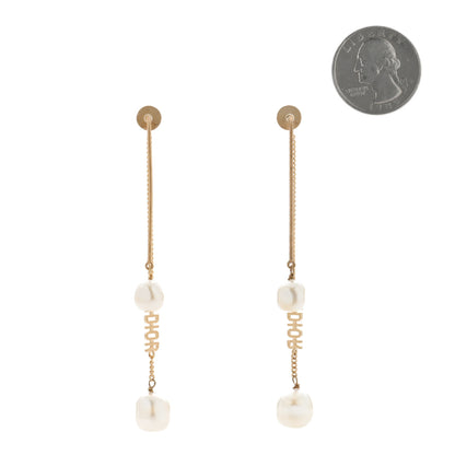 Christian Dior Pearl J'adior Dangle Earrings Gold 2 of 4
