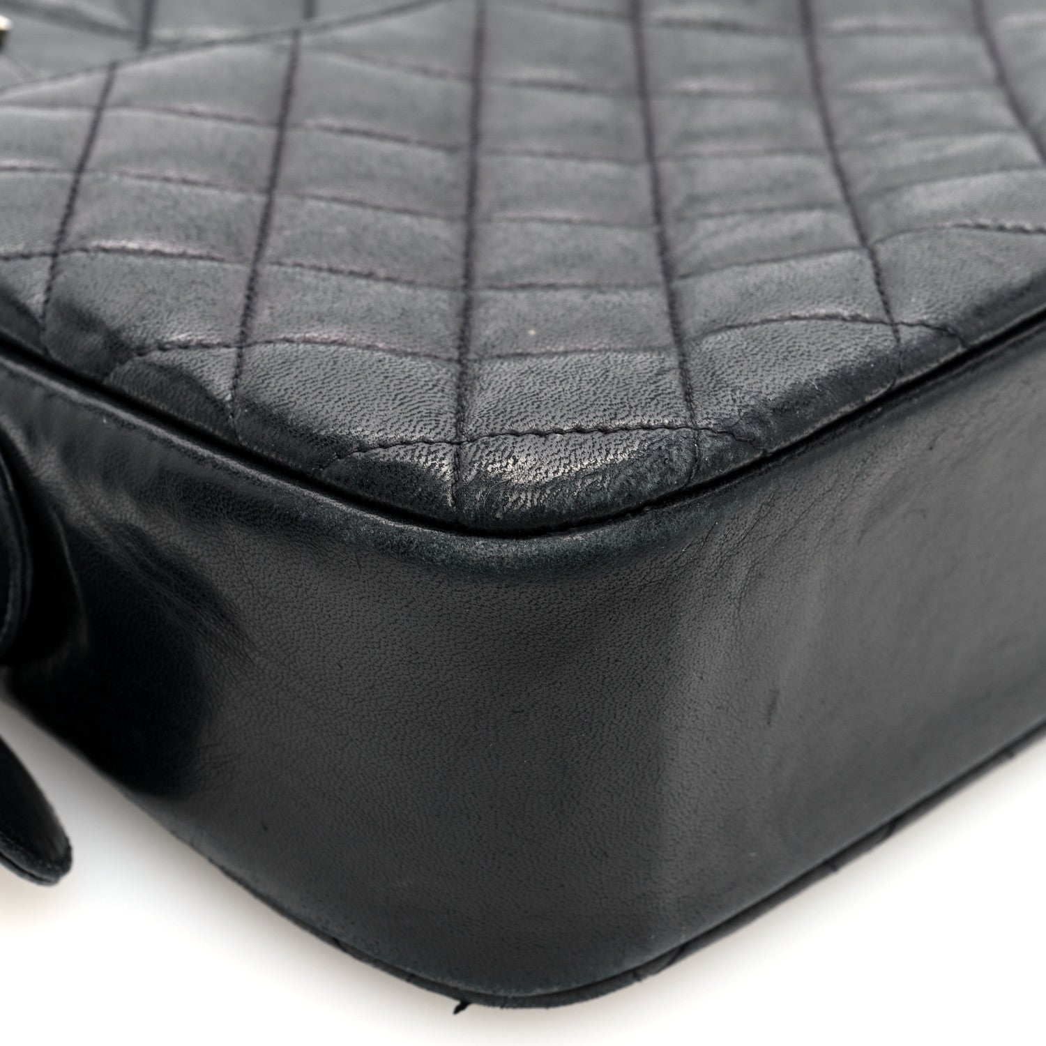 Chanel Lambskin Quilted Shoulder Bag Black 9 of 10