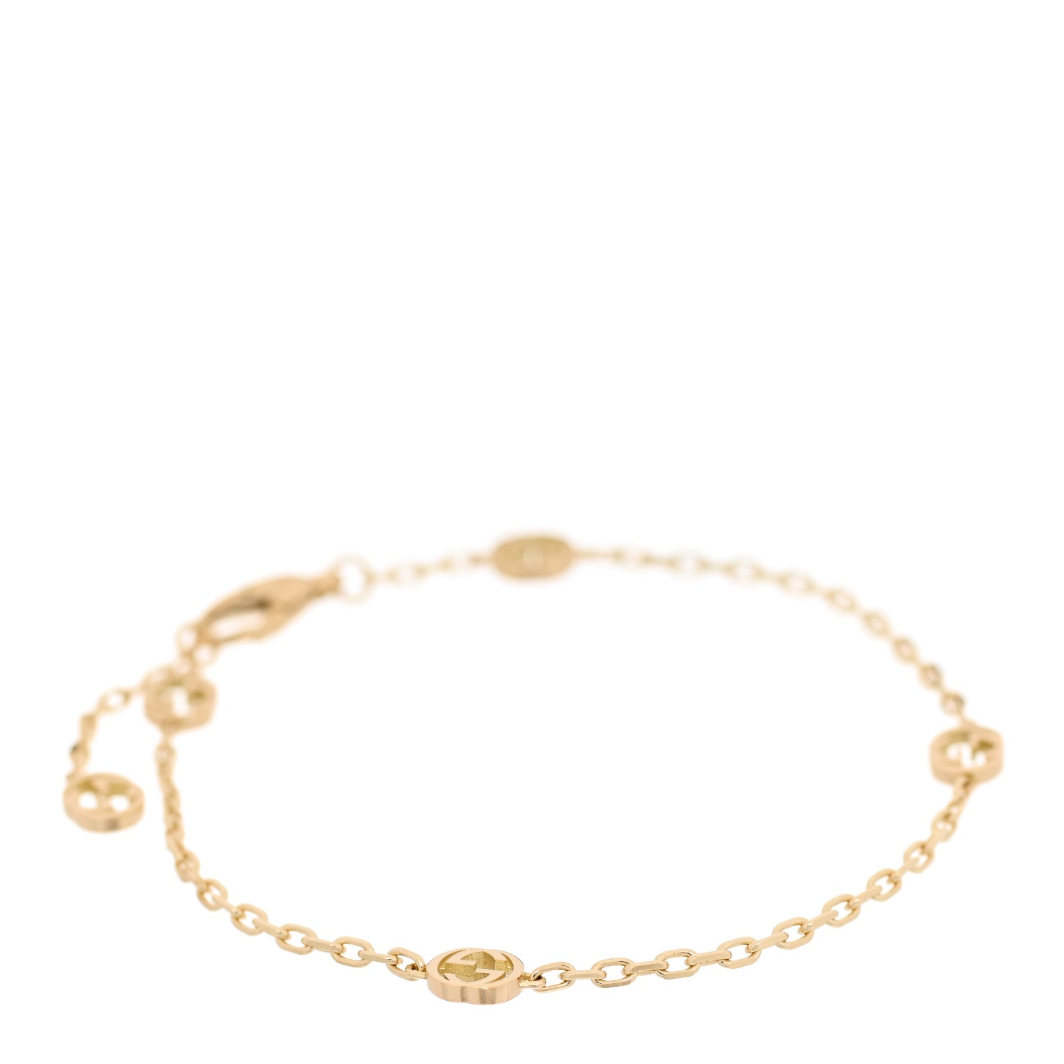 Gucci 18K Yellow Gold Interlocking G Chain Bracelet 1 of 5