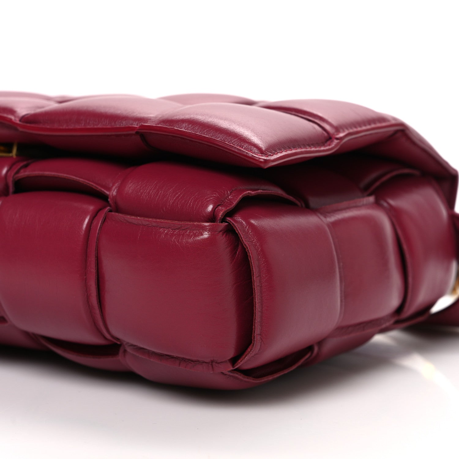 Bottega Veneta Nappa Maxi Intreccio Padded Cassette Crossbody Bag Dark Red 11 of 11