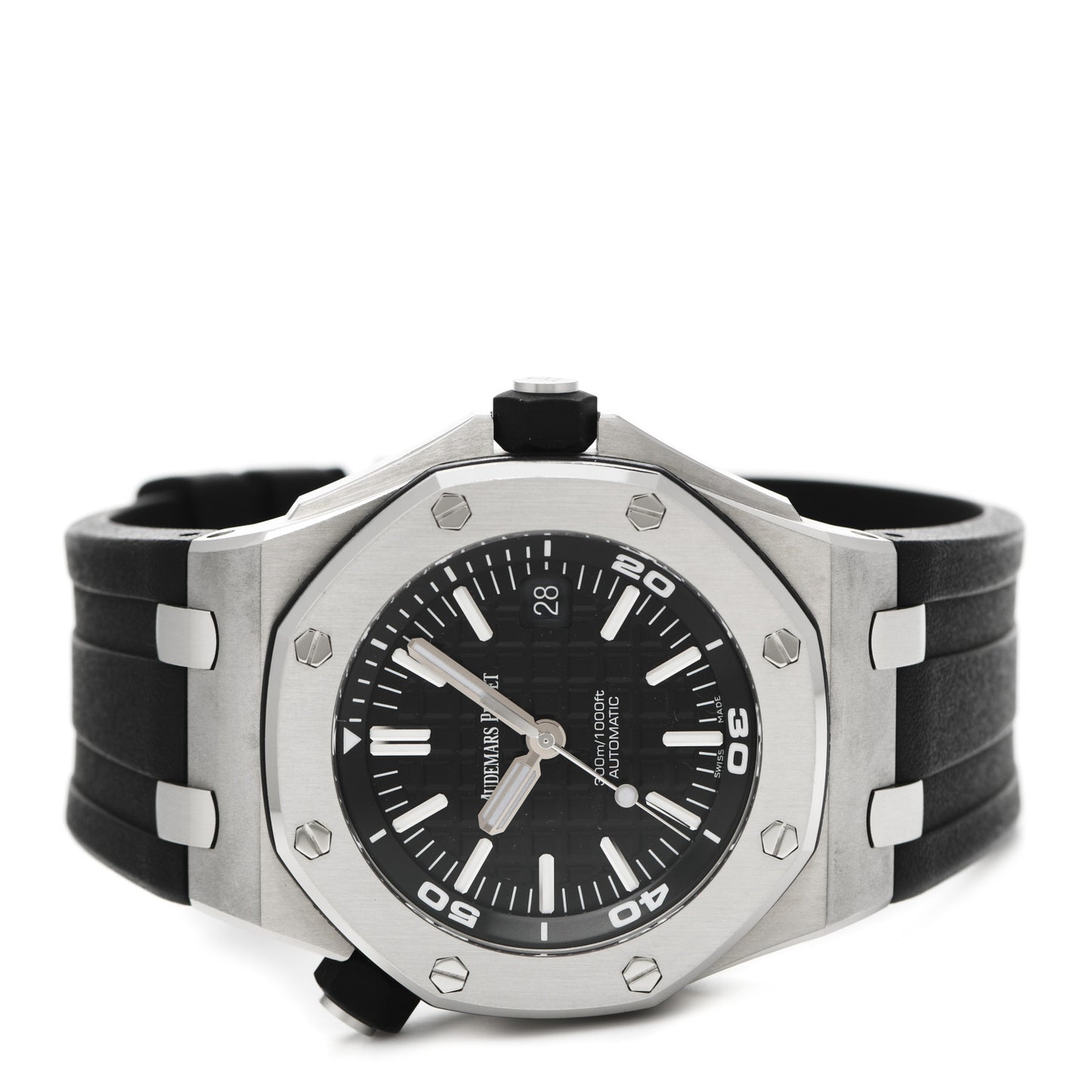 Stainless Steel Rubber 42mm Royal Oak Offshore Diver Automatic Watch Black 15710ST.OO.A002CA.01