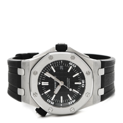 Audemars Piguet Stainless Steel Rubber 42mm Royal Oak Offshore Diver Automatic Watch Black 15710ST.OO.A002CA.01 2 of 5