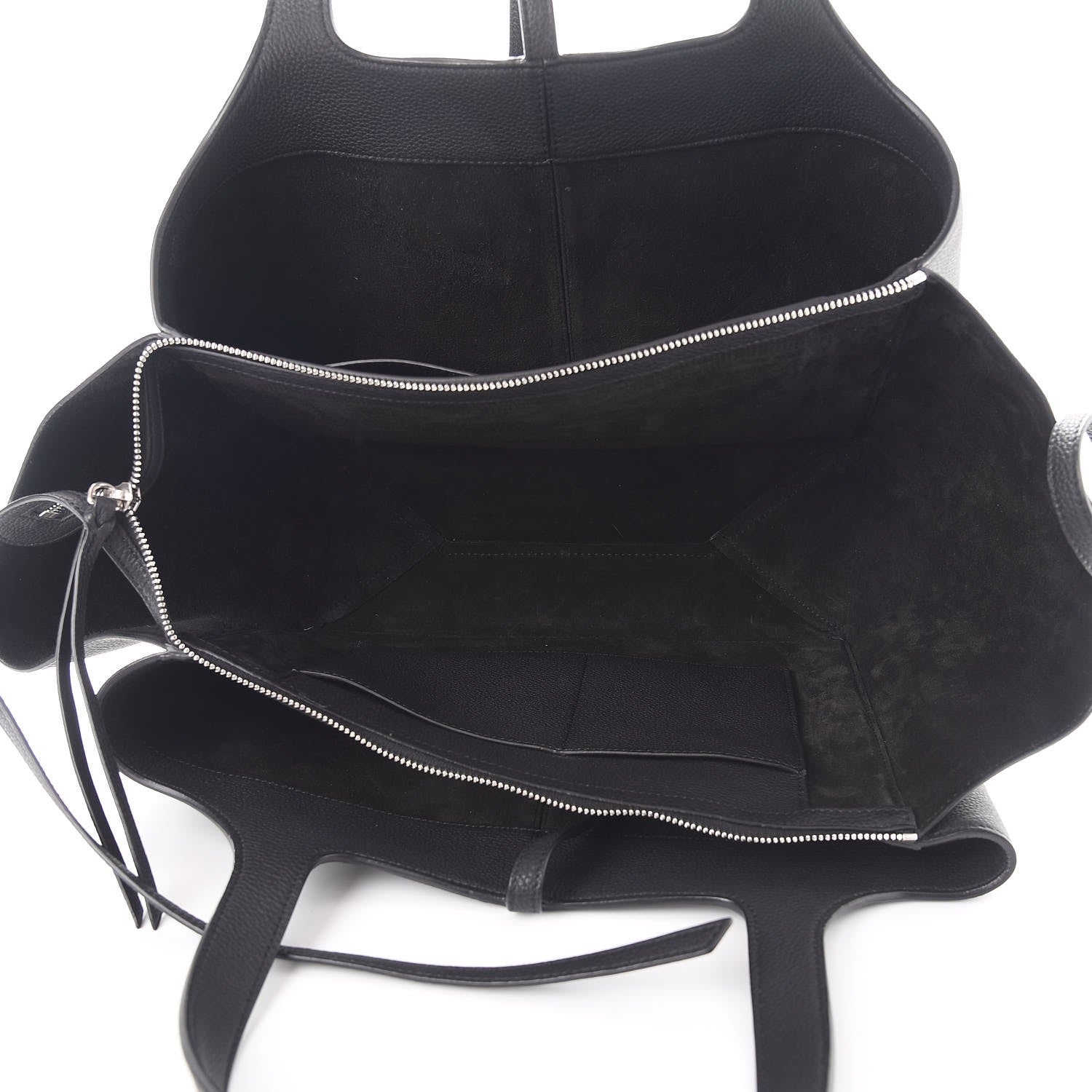 Celine Baby Grained Calfskin Medium Tri-Fold Bag Black 5 of 9