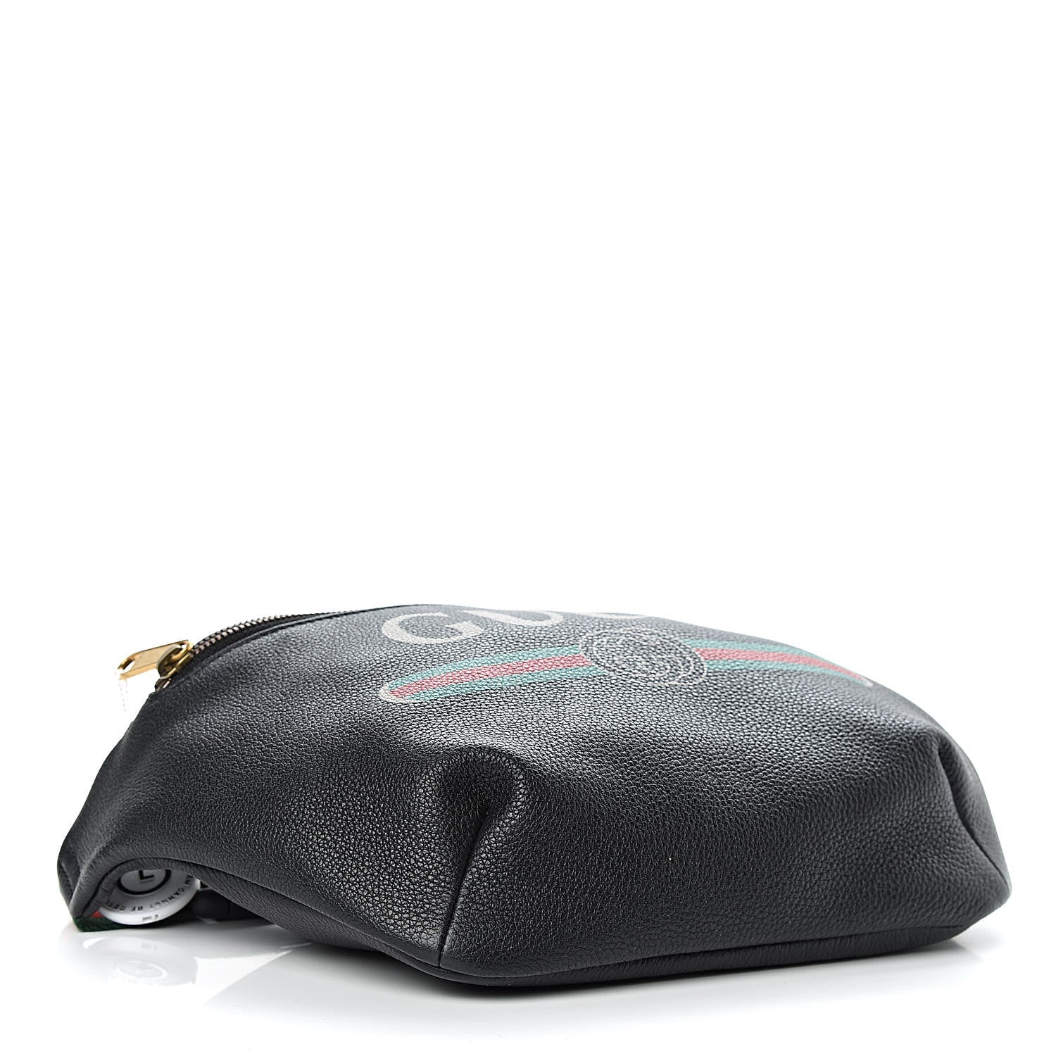 Gucci Grained Calfskin Logo Belt Bag Black 4 of 10