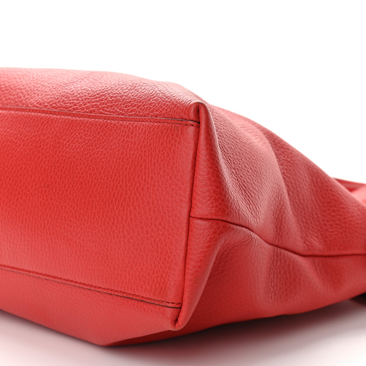 Calfskin Bamboo Tassel Top Handle Tote Red