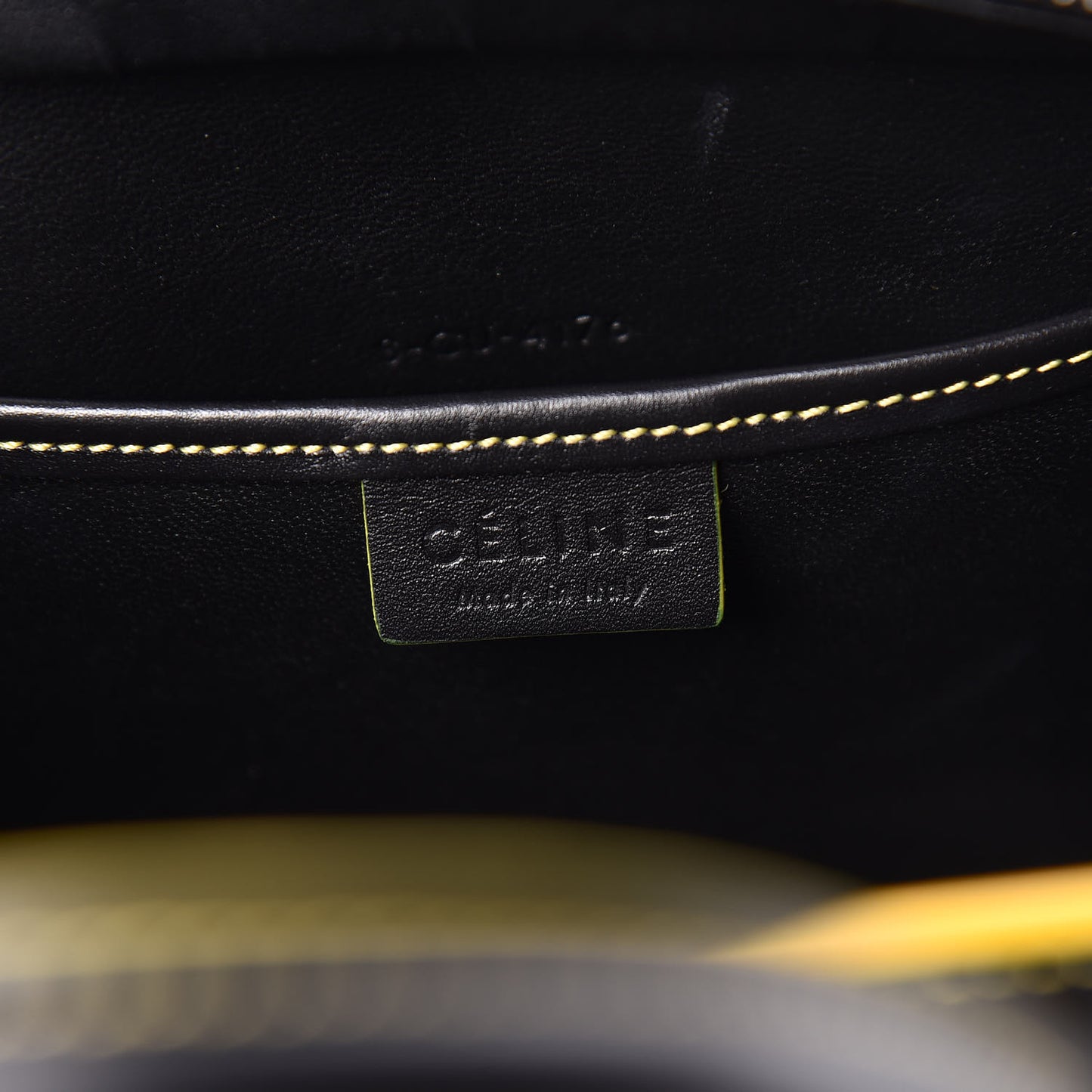 Satin Calfskin Nano Debossed Luggage Black