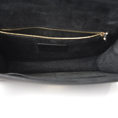 Valentino Garavani Pebbled Calfskin Medium Glam Lock Rockstud Flap Black 5 of 11