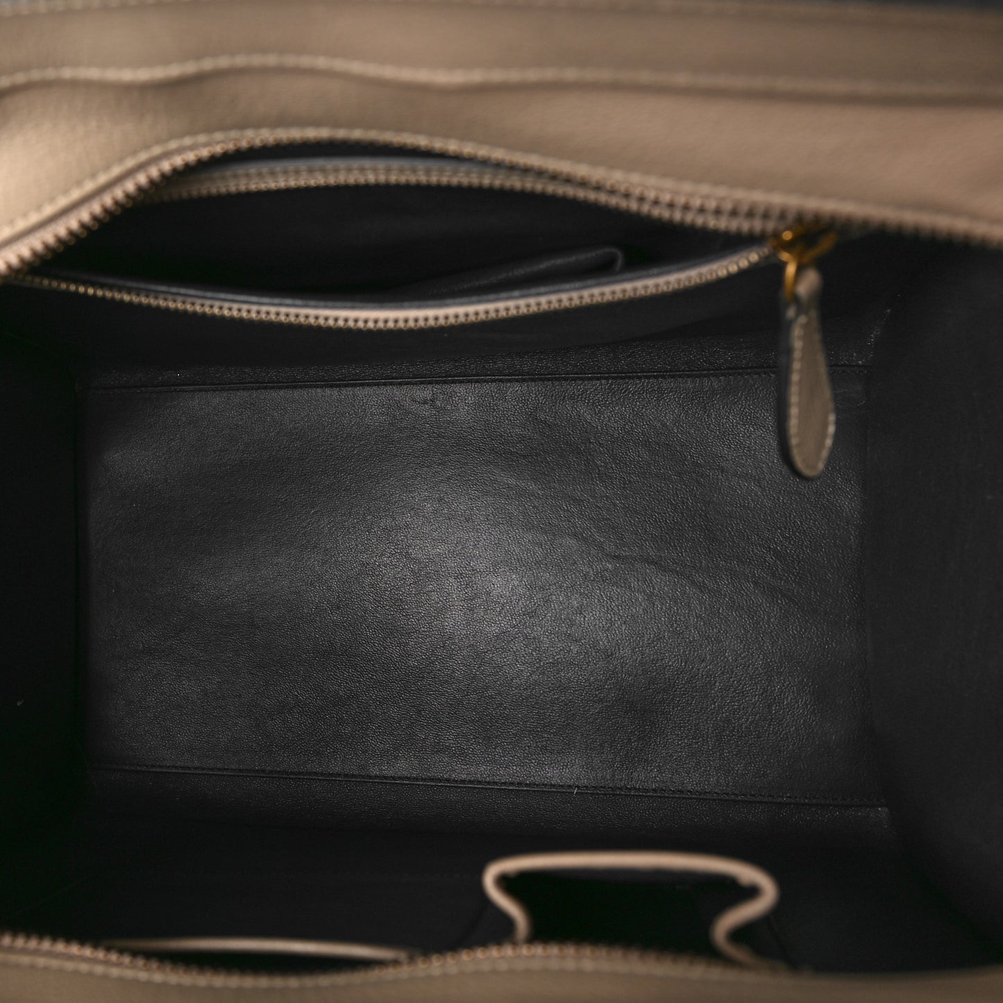 Drummed Calfskin Mini Bi-Color Luggage Navy Dune