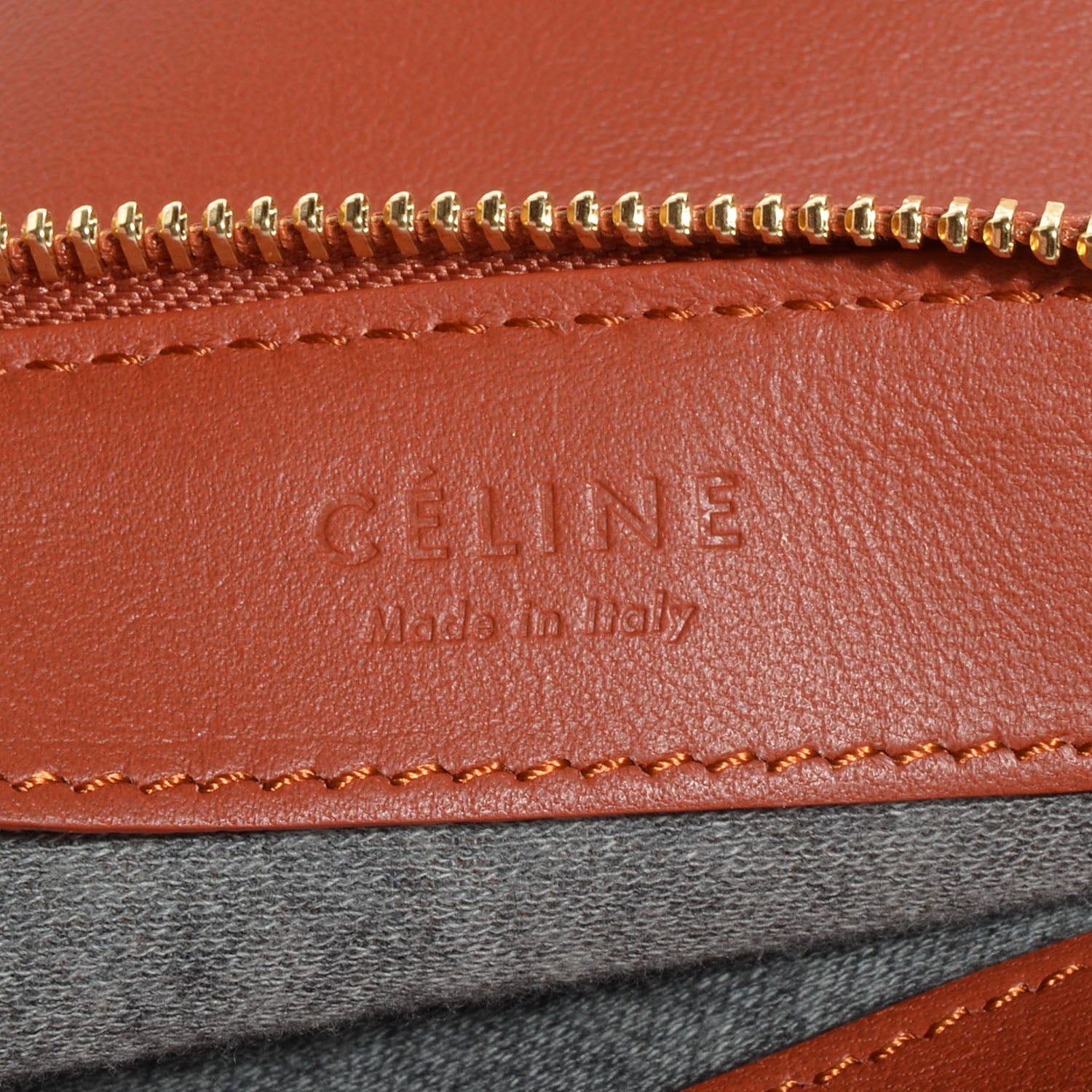 Celine Lambskin Large Trio Crossbody Bag Brick 7 of 9