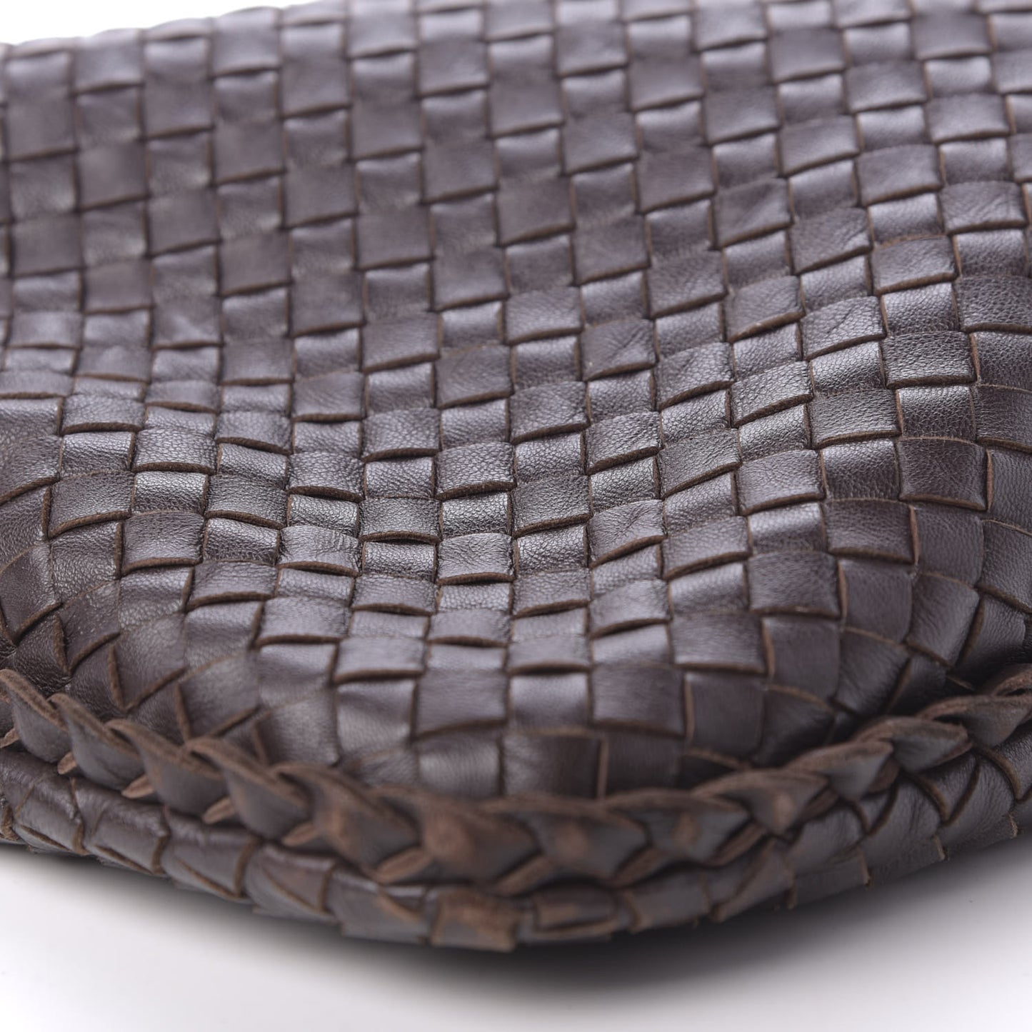 Nappa Intrecciato Large Veneta Hobo Brown Coffee