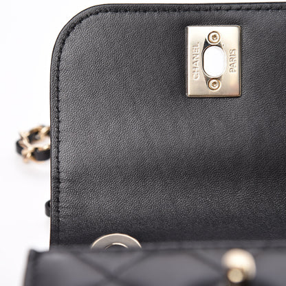 Chanel Lambskin Quilted Mini Trendy CC Chain Wallet Black 11 of 12