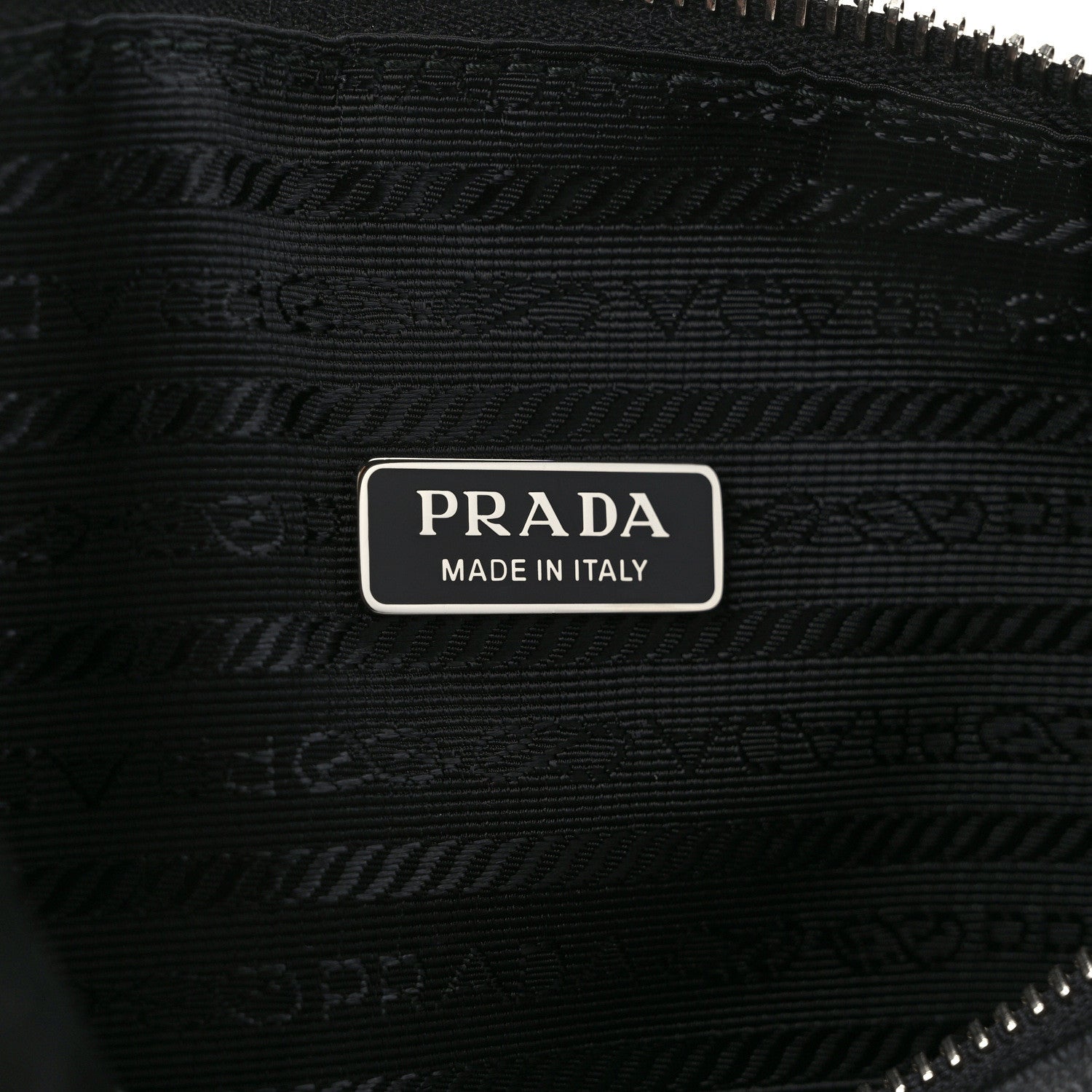 Prada Grace Lux Triangle Logo Embossed Triangle Wristlet Pouch Black 6 of 9