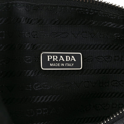 Prada Grace Lux Triangle Logo Embossed Triangle Wristlet Pouch Black 6 of 9