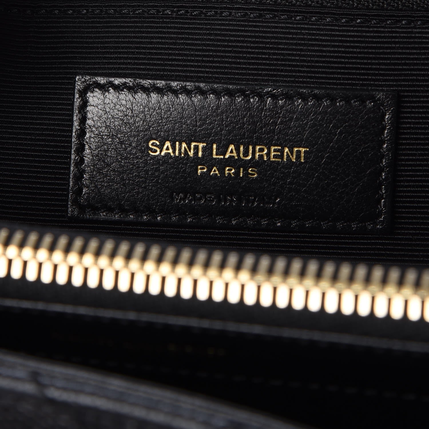 Saint Laurent Grain De Poudre Matelasse Chevron Monogram Shopping Bag Black 6 of 7