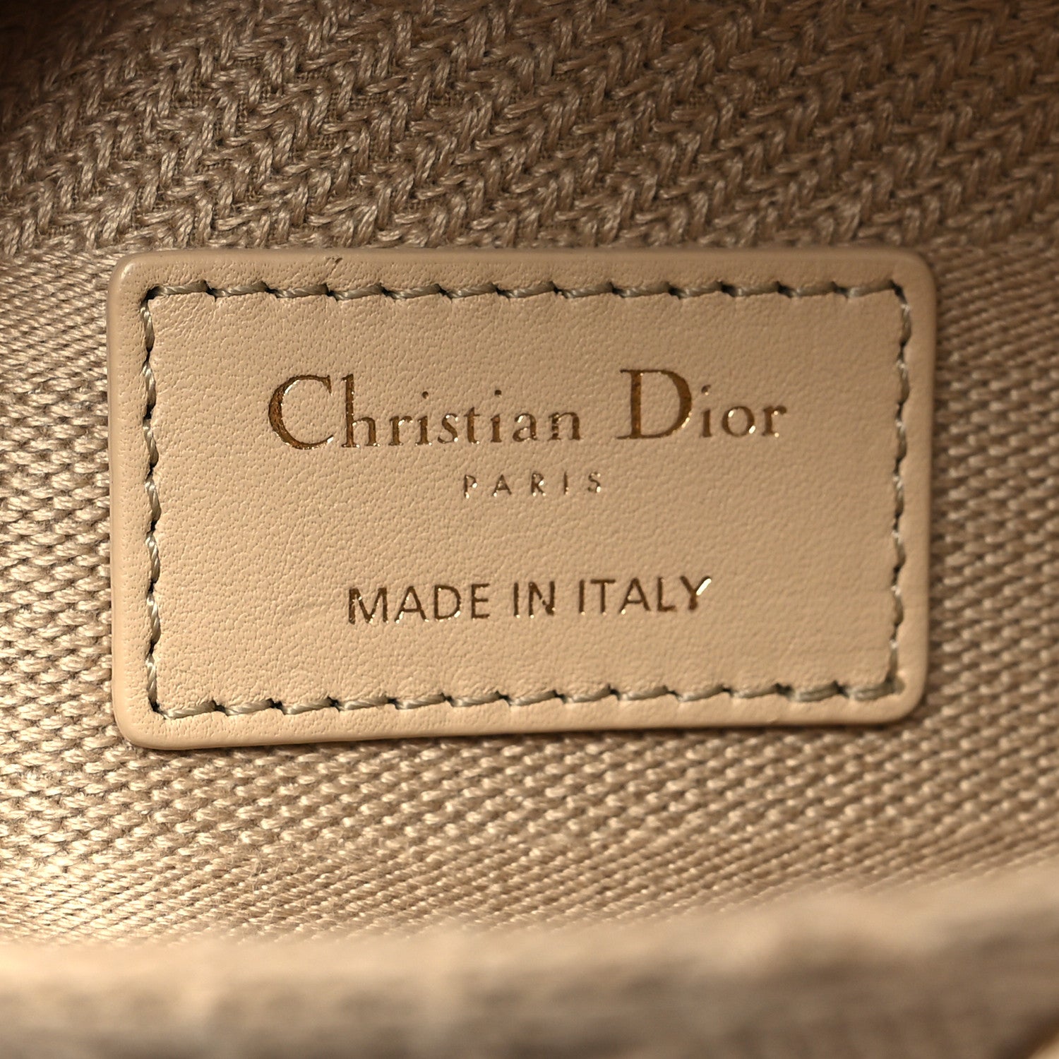 Christian Dior Canvas Embroidered Medium Lady D-Lite Beige 6 of 10