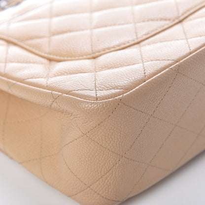 Chanel Caviar Quilted Jumbo Double Flap Beige Clair 13 of 14