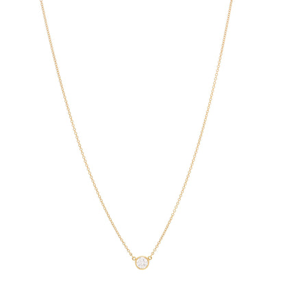 Tiffany 18K Yellow Gold Diamond .36ct Elsa Peretti Diamonds by the Yard Pendant Necklace 1 of 8