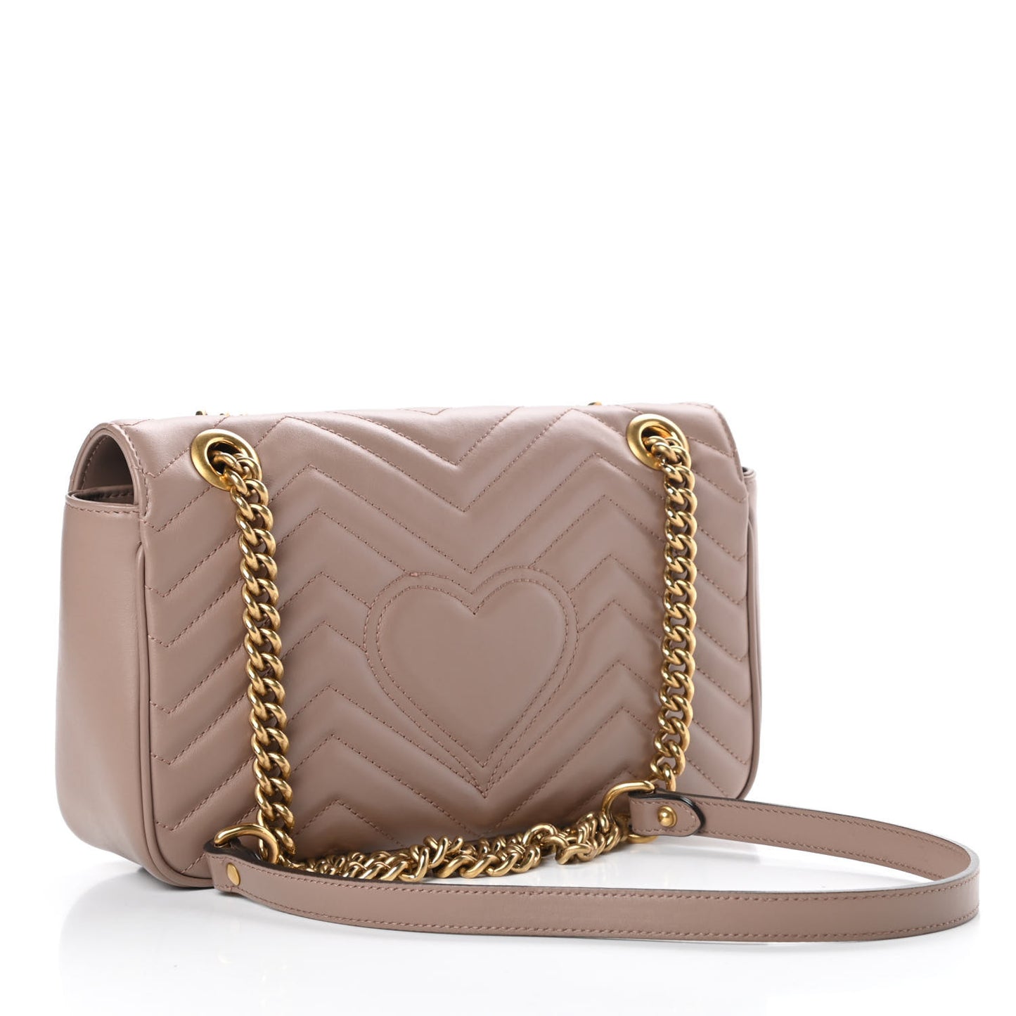 Calfskin Matelasse Small GG Marmont Shoulder Bag Porcelain Rose