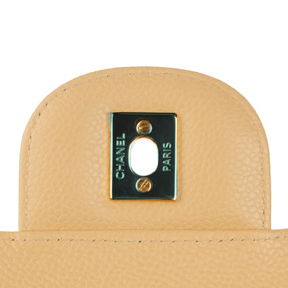 Chanel Caviar Quilted Jumbo Double Flap Light Beige 7 of 8