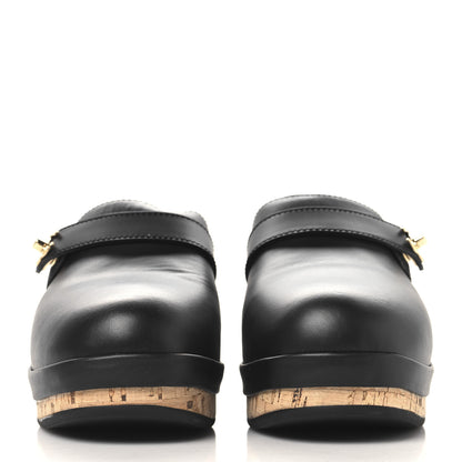 Chanel Calfskin CC Turn Lock Clogs 38 Black 3 of 9