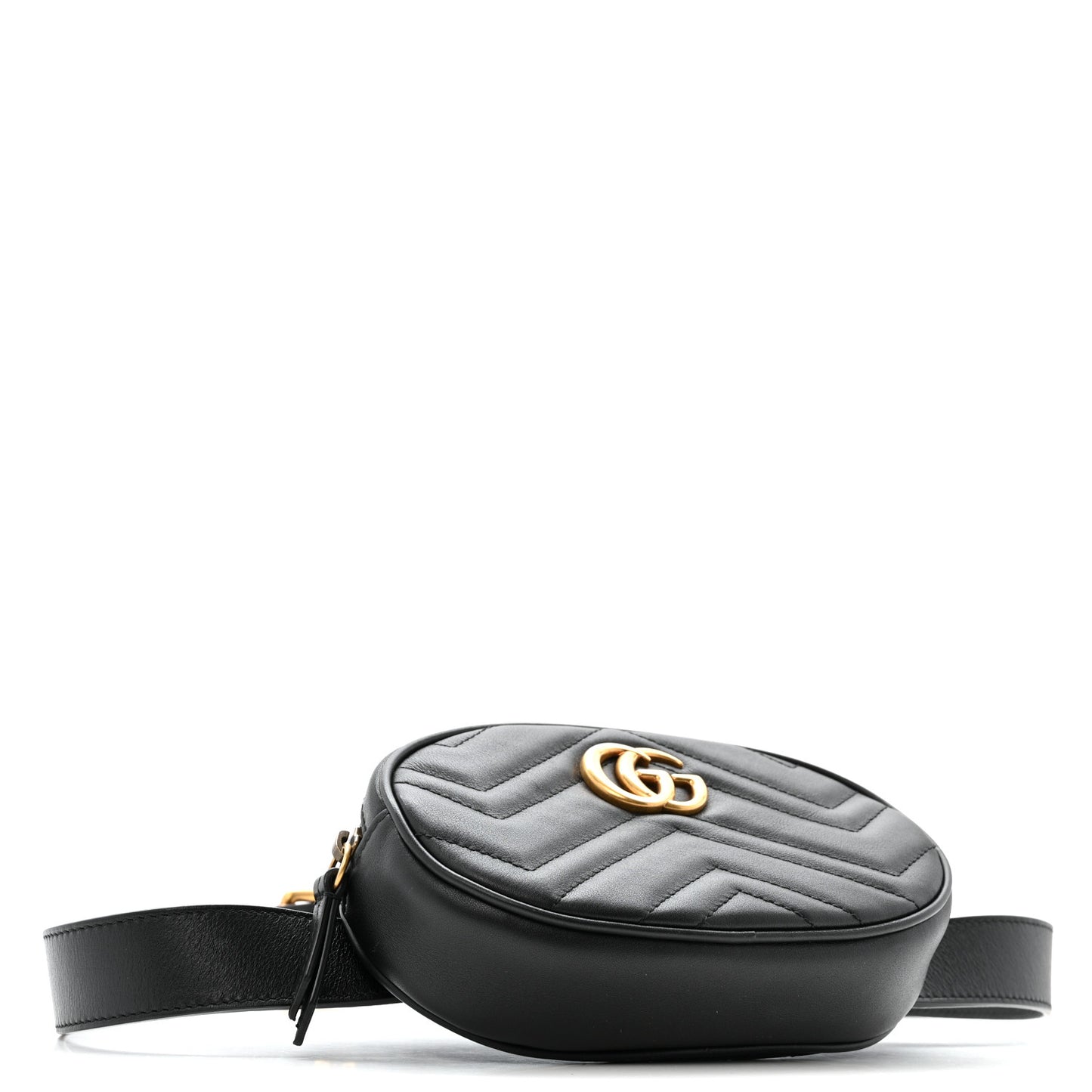 Calfskin Matelasse GG Marmont Belt Bag 85 34 Black