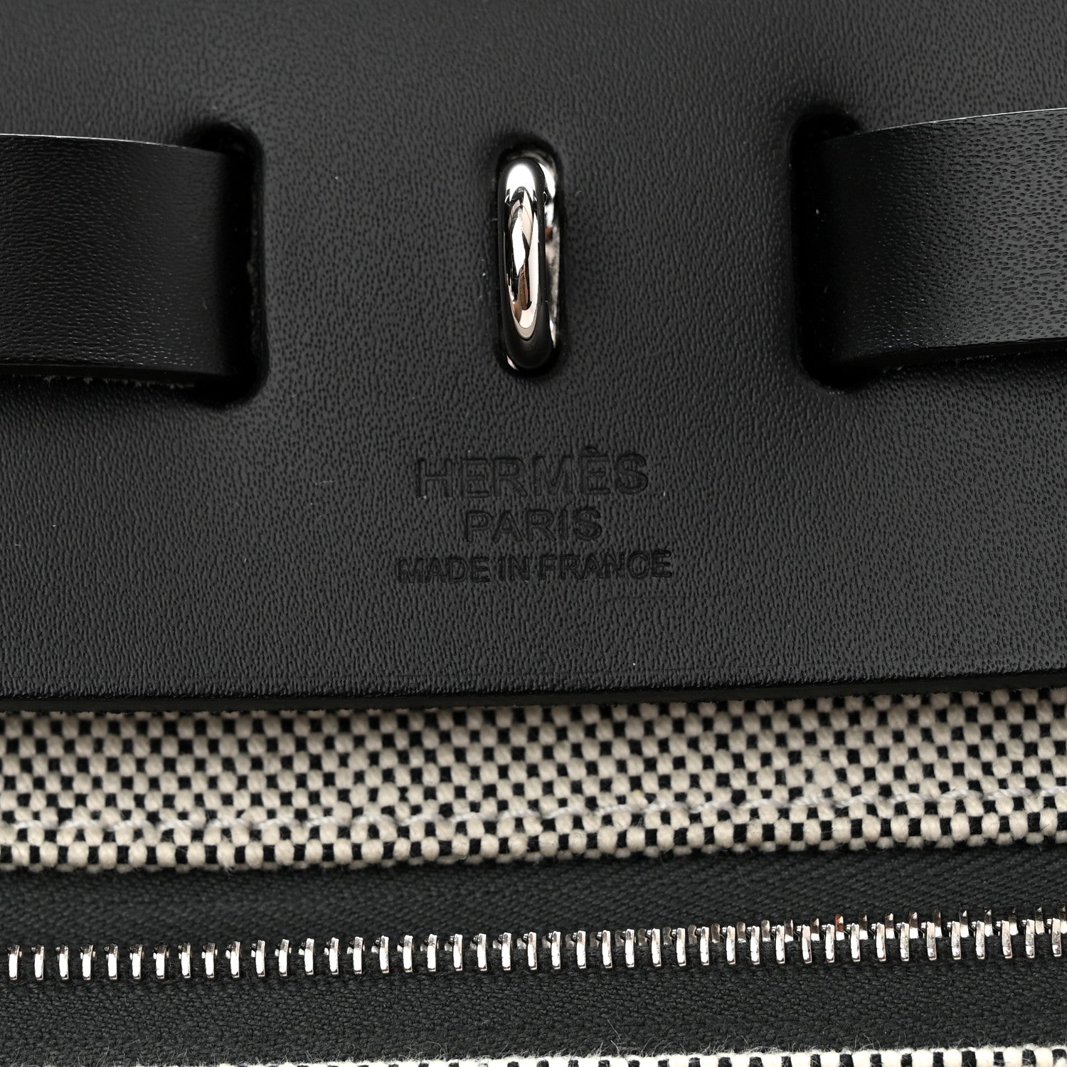 Hermes Toile H Berline Vache Hunter Herbag Zip PM 31 Ardoise Black Ecru 7 of 12
