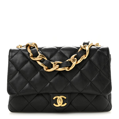 Chanel Lambskin Quilted Large CC Funky Town Flap Black 1 of 12