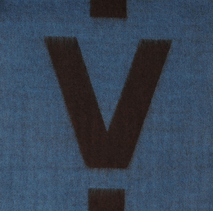 Louis Vuitton Wool Cashmere Historique Scarf Blue 3 of 4