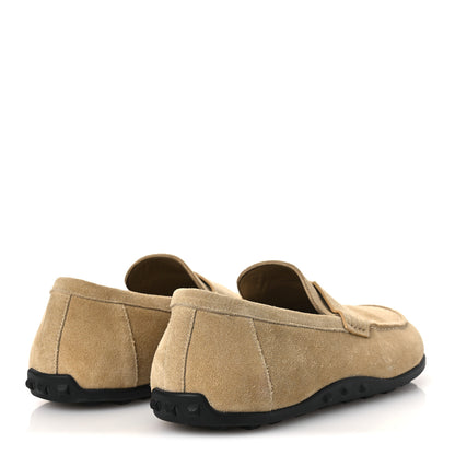 Hermes Suede Calfskin Womens Lazy Loafers 39 Beige Sable 5 of 12