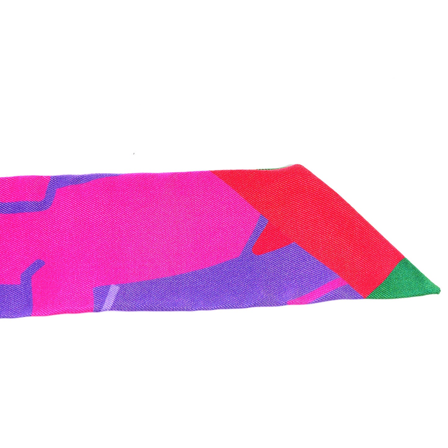 Silk Graff Graffiti Twilly Vert Fuchsia Orange