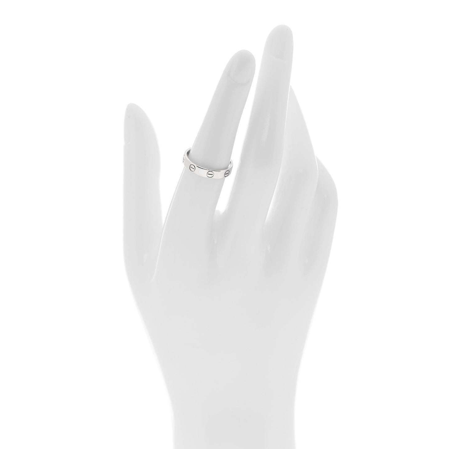18K White Gold 3.5mm LOVE Wedding Band Ring 52 6