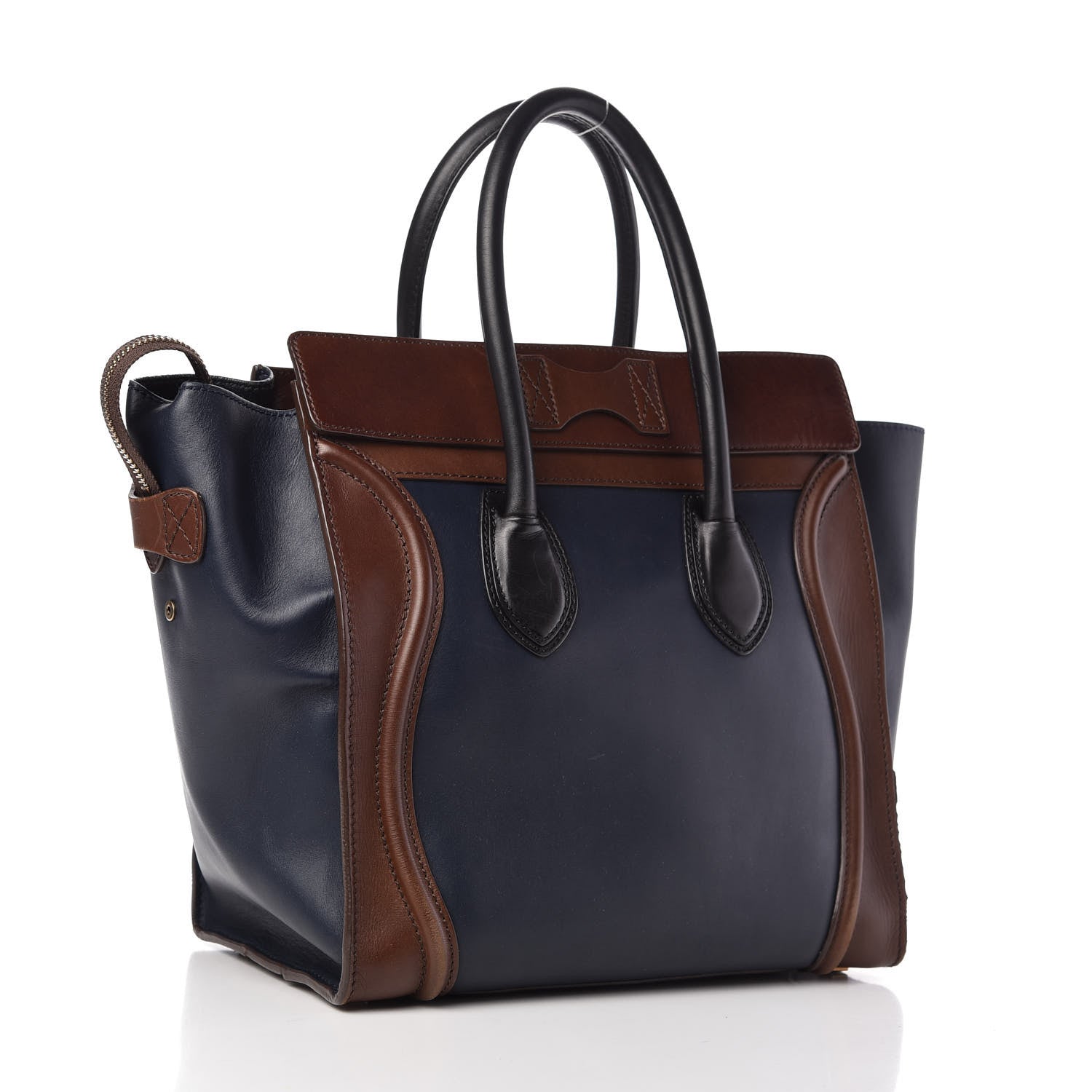 Celine Smooth Calfskin Mini Tri-Color Luggage Navy 3 of 11