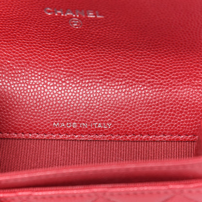 Chanel Caviar Quilted Flap Card Holder Red 6 of 9