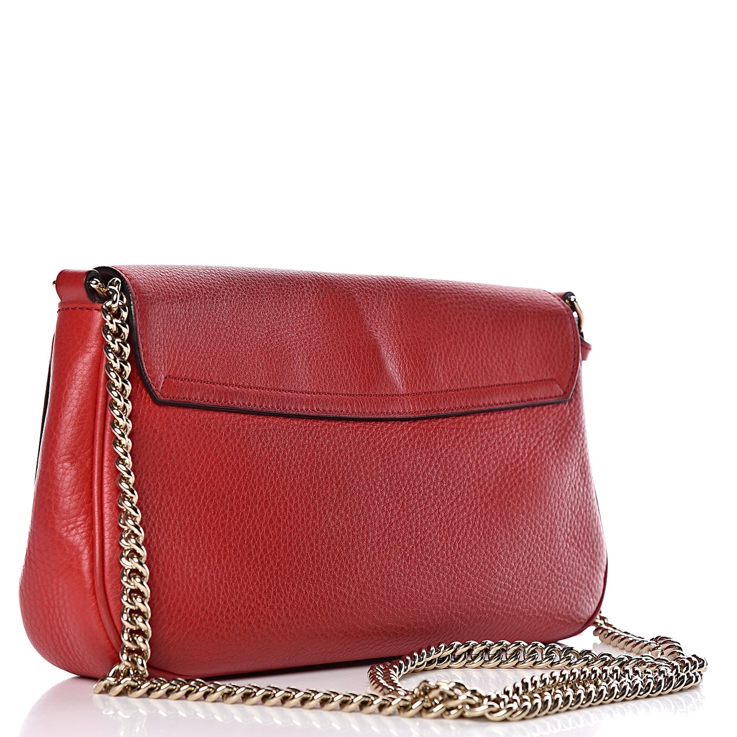 Pebbled Calfskin Medium Soho Flap Crossbody Tabasco Red
