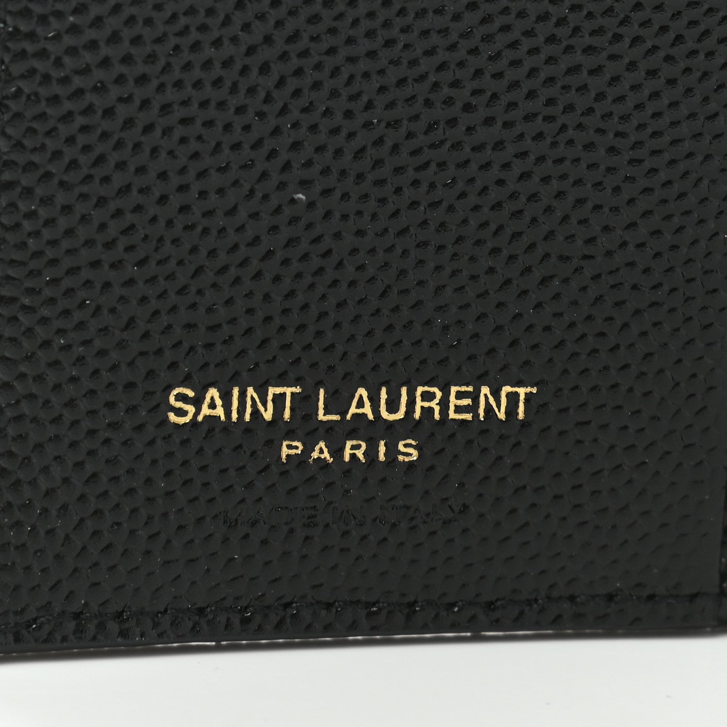 Saint Laurent Grain De Poudre Matelasse Chevron Monogram Zipped Card Case Black 6 of 9