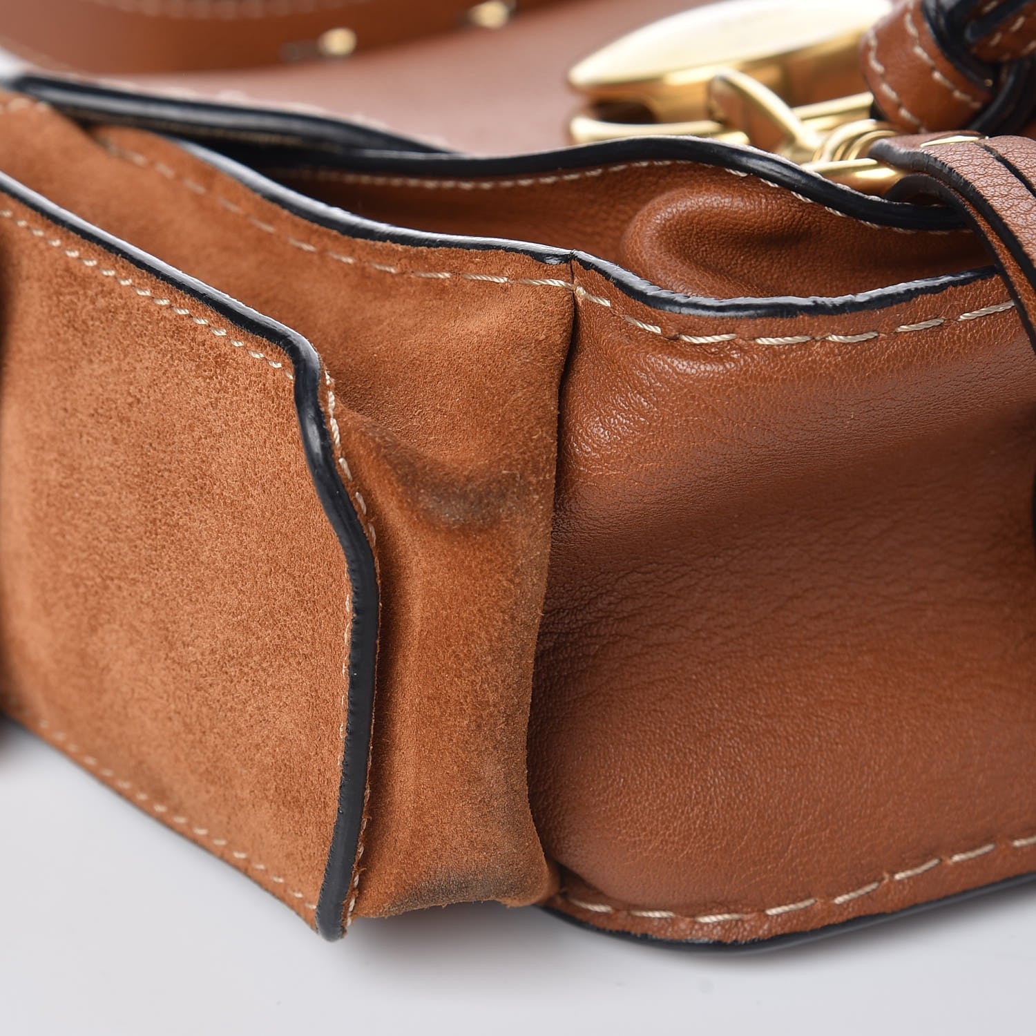 Chloe Calfskin Suede Small Jodie Camera Bag Caramel 10 of 14