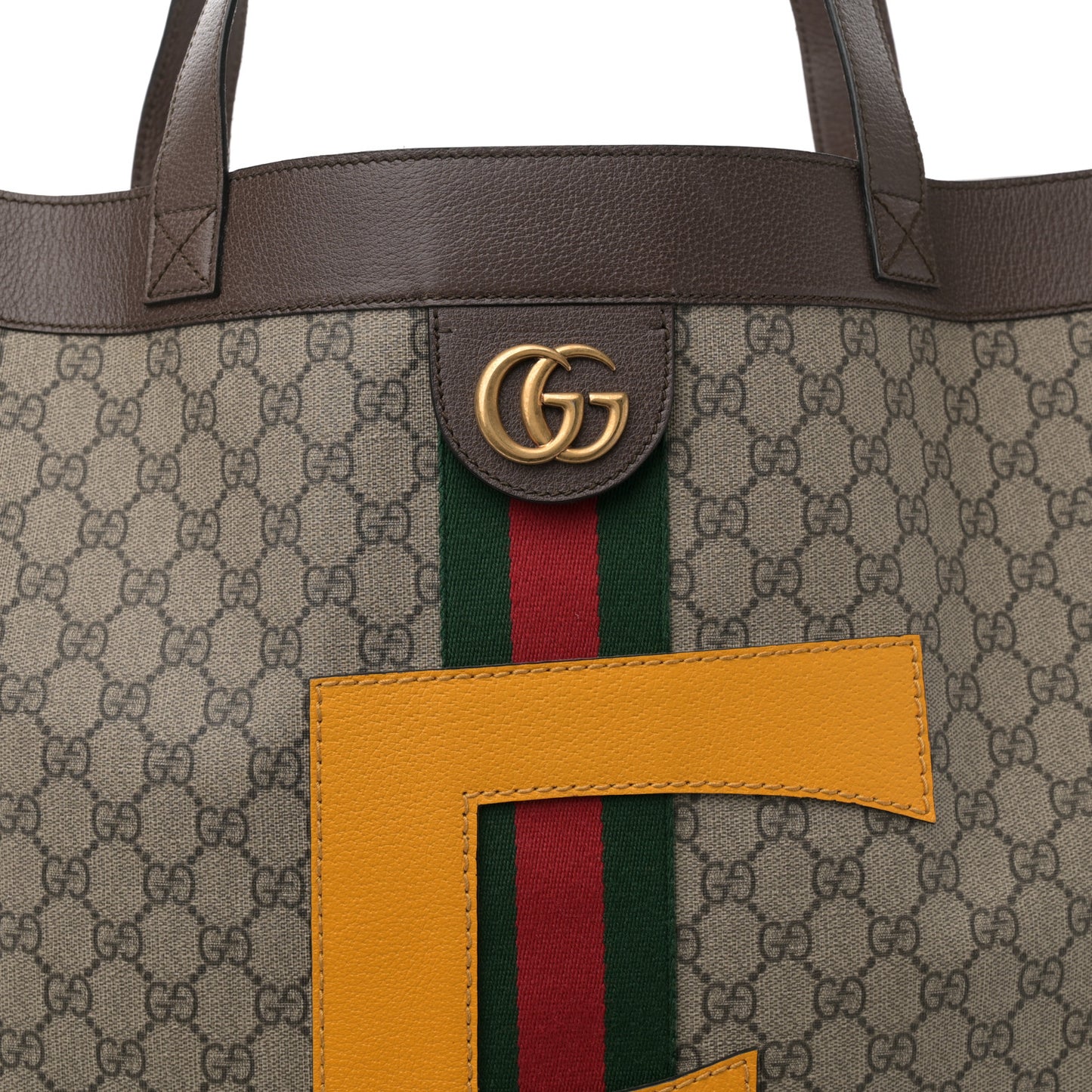 GG Supreme Monogram Web DIY Ophidia Tote Brown