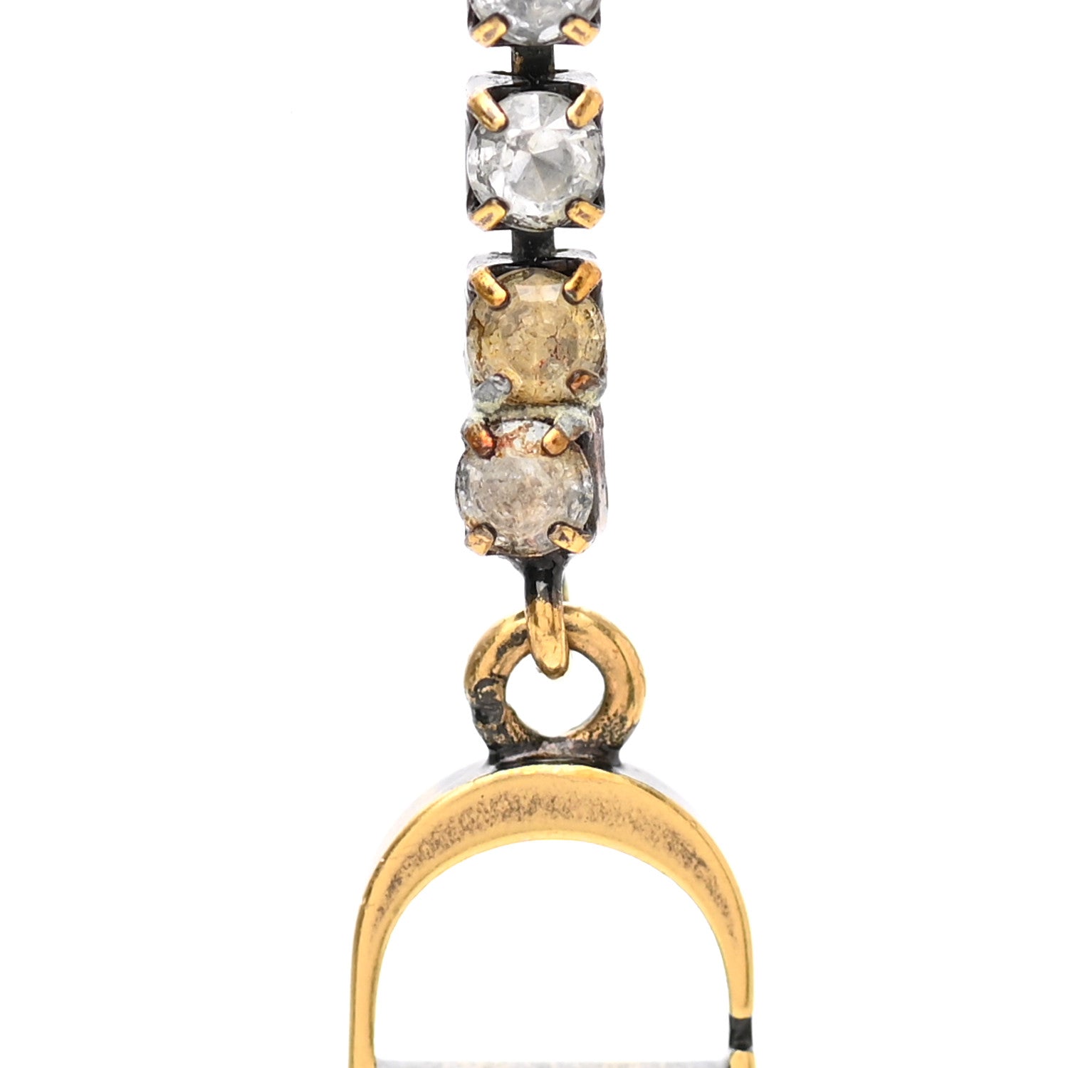 Christian Dior Metal Crystal Bracelet Gold 6 of 8