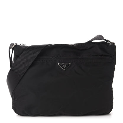 Prada Nylon Flat Messenger Bag Black 1 of 10