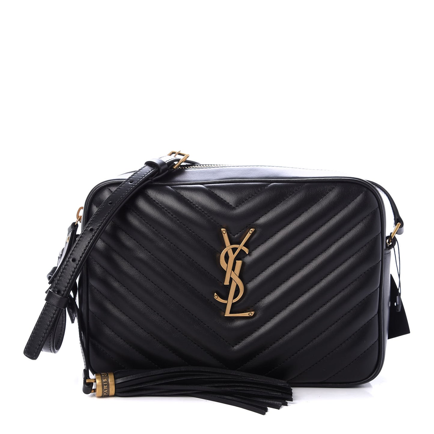 Calfskin Matelasse Monogram Lou Camera Bag Black