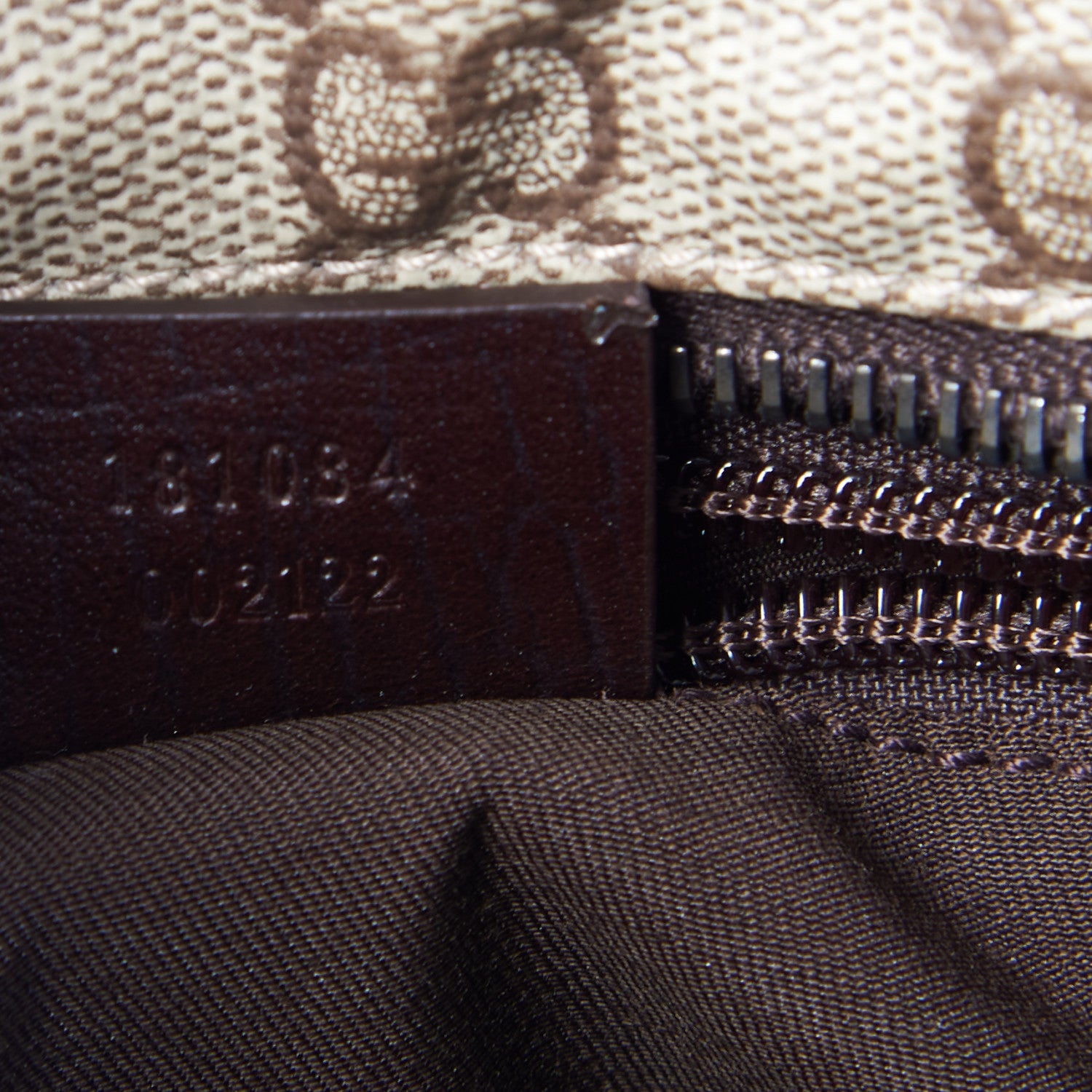 Gucci GG Supreme Monogram Medium Zippered Shopping Tote Dark Brown 9 of 9