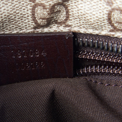 Gucci GG Supreme Monogram Medium Zippered Shopping Tote Dark Brown 9 of 9