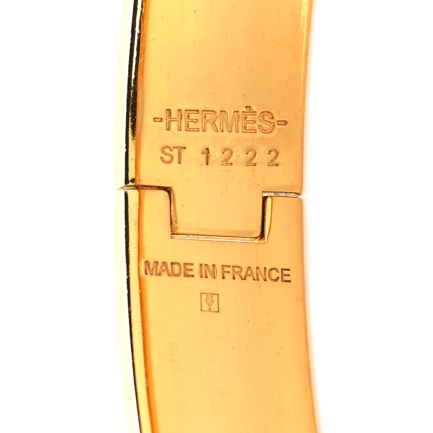 Enamel Narrow Clic Clac H Bracelet GM White