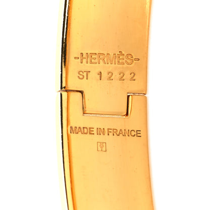 Hermes Enamel Narrow Clic Clac H Bracelet GM White 6 of 10