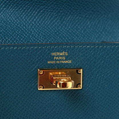 Hermes Epsom Kelly Pocket Compact Wallet Vert Bosphore 6 of 7