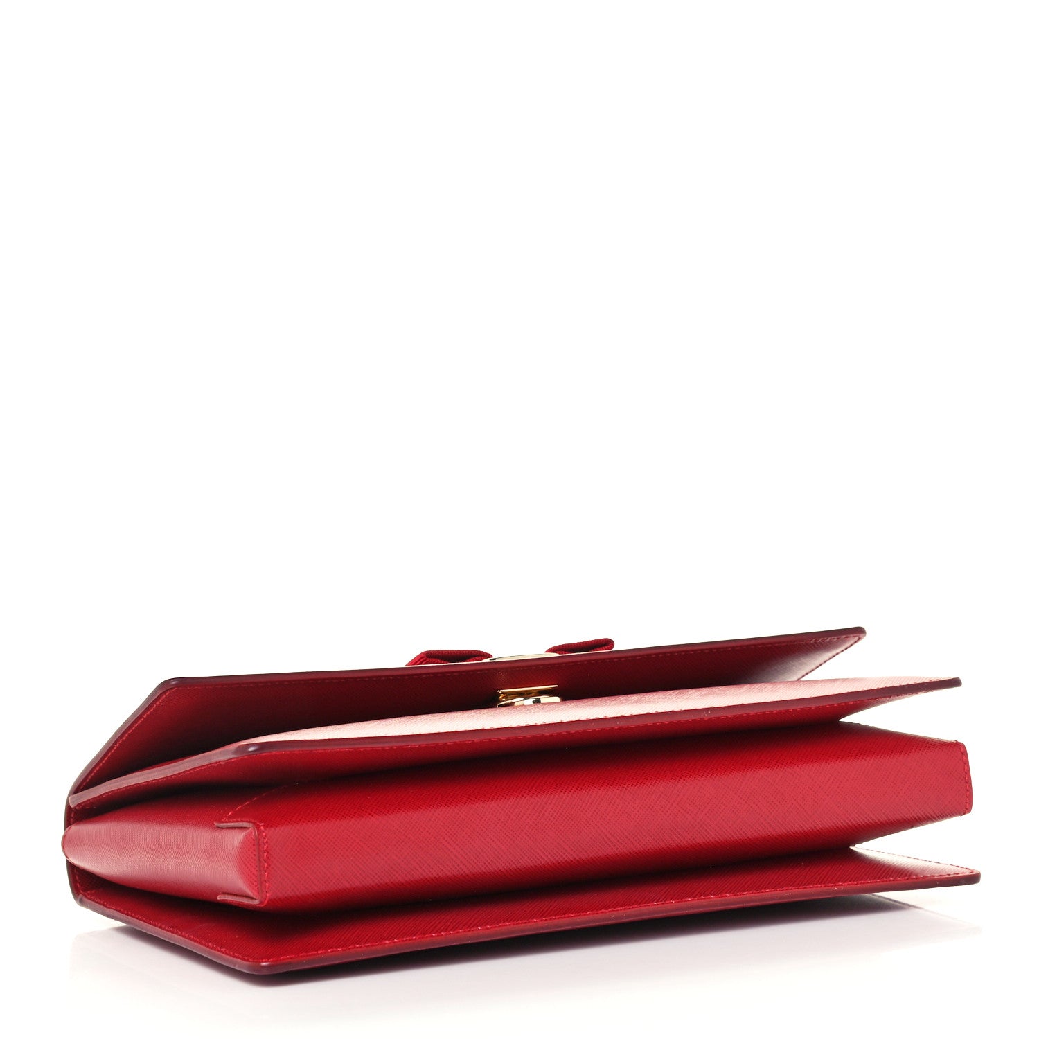 Salvatore Ferragamo Printed Calfskin Ginny Shoulder Bag Red 4 of 9