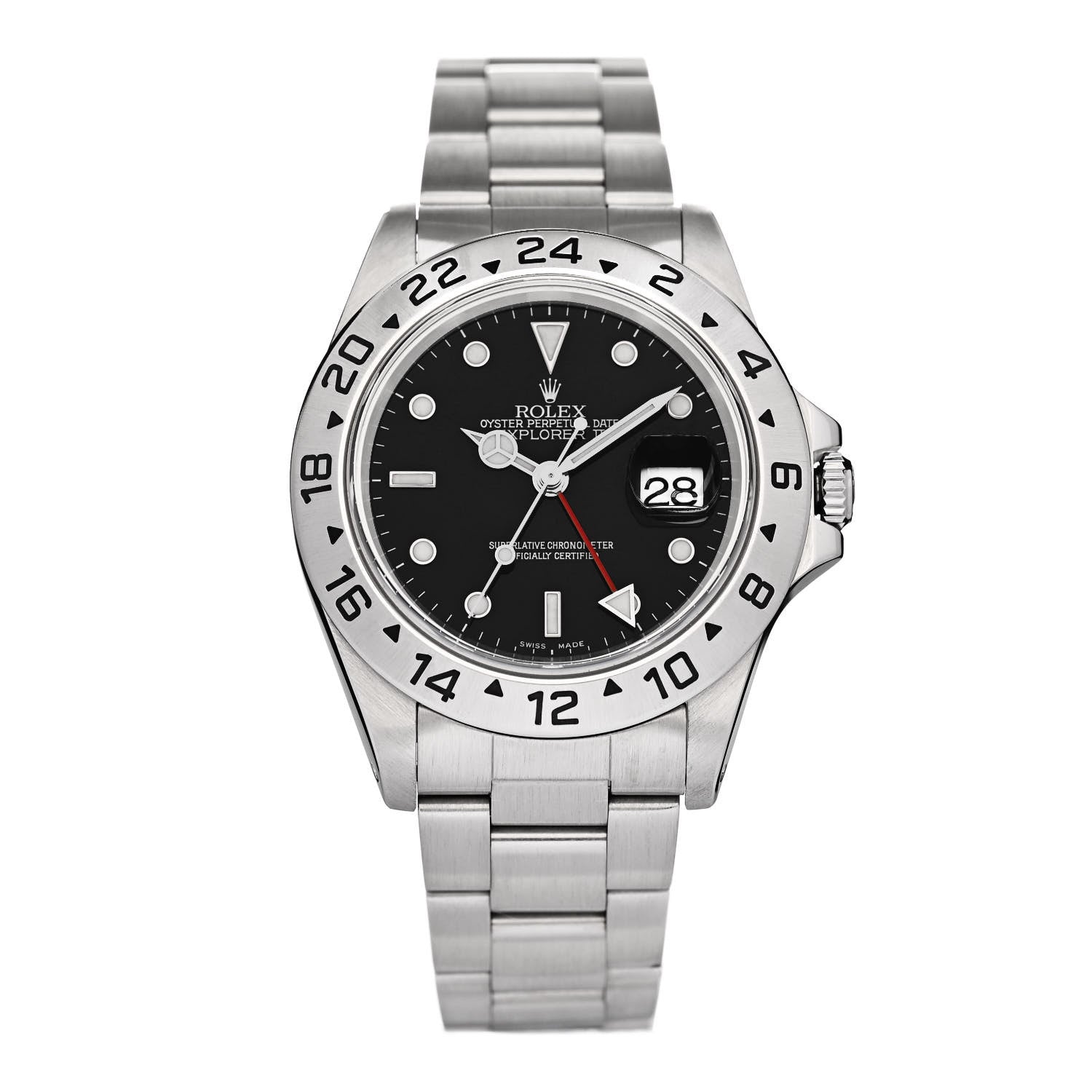 Rolex Stainless Steel 40mm Oyster Perpetual Date Explorer II Watch Black 16570 1 of 5