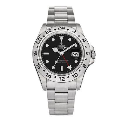 Rolex Stainless Steel 40mm Oyster Perpetual Date Explorer II Watch Black 16570 1 of 5