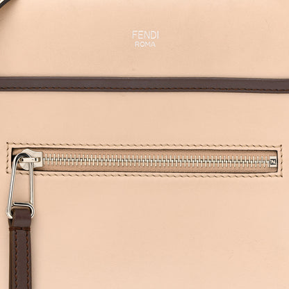 Fendi Vitello Century Opaco F is Fendi Bi-Color Small Runaway Satchel Soap Moresco 9 of 14