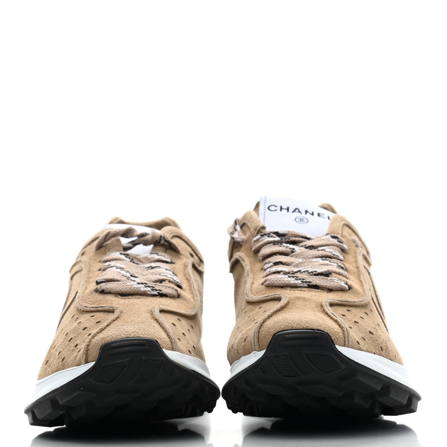 Suede Goatskin CC Sneakers 38 Dark Beige